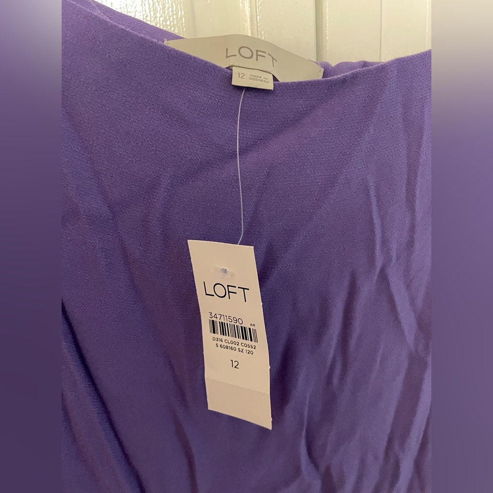 NWT Loft Crepe Slit Maxi Dress in Lavender - Picture 6 of 8